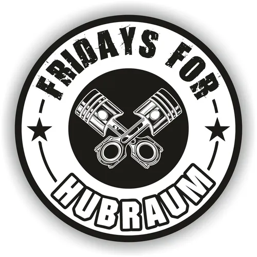 2x Fridays For Hubraum Aufkleber Innenklebend Weiß 8,5cm Sticker R074