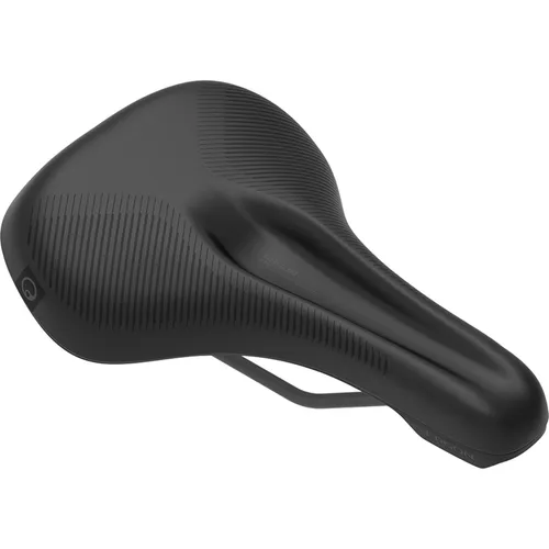 Ergon ST Core Evo Fahrradsattel für Frauen | Medium-Large | Schwarz-Grau - Fahrradsattel für Trekking und Touring mit ergonomischem Kern für optimale Bewegungsfreiheit und Druckentlastung. Ideal für Tourenfahrerinnen, die Komfort und Unterstützung suchen.