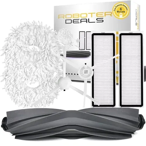 Roboter Deals - Zubehör Set, Ersatzteile Kit für Dreame L10s Ultra, L10s Pro (2X Feinstaub-Filter, 2X Seitenbürste, 2X Wisch-Pad, 1x Hauptbürste) Staubaugroboter