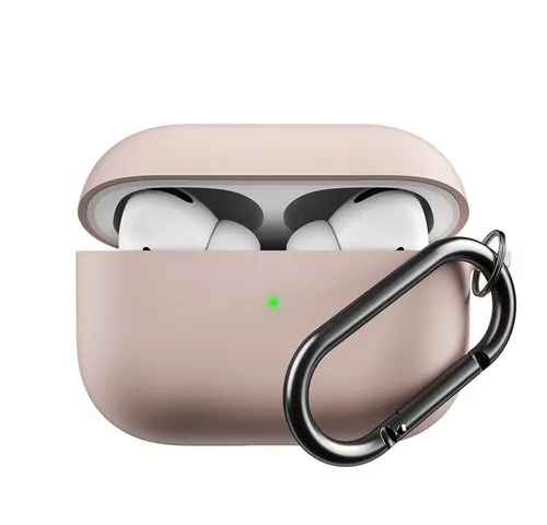 KeyBudz Kopfhörer-Schutzhülle Hybrid Shell Schutzhülle für AirPods Pro mit Karabinerhaken, stoßfest, kratzfest