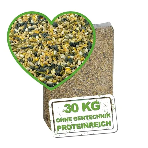 MeineHennen Müsli-Vital 30 kg, Premium Geflügelfutter für Legehennen, Enten, Gänse, Puten, Masthühner, Körnerfutter, Hennenfutter. Alleinfuttermittel für Geflügel