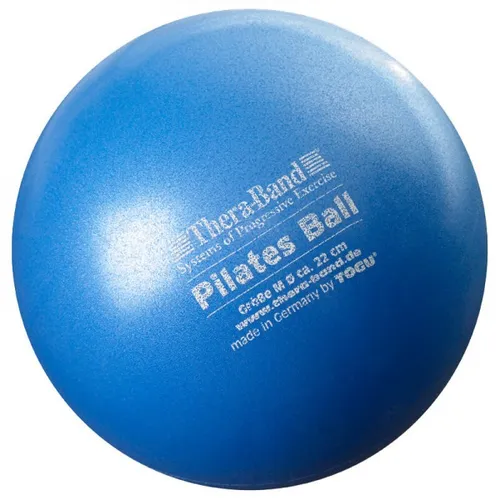 THERABAND Pilates Ball | Kleiner Gymnastikball für Pilates, Yoga und Beckenbodentraining | PVC-frei | Max. Belastung 120 kg (Blau)