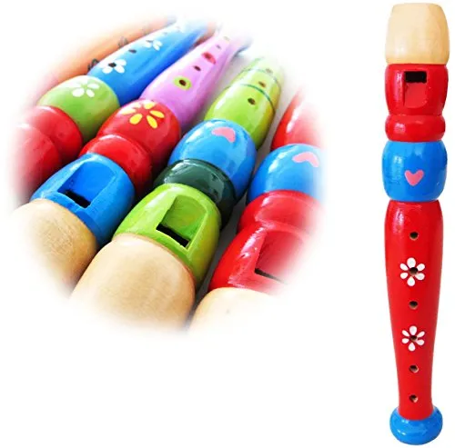 keepdrum KFL1 Flöte aus Holz für Kinder (Rot)