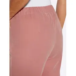 Sieh an! Komfortable Jerseyhose Samt-Hose in Rosa Größe 38