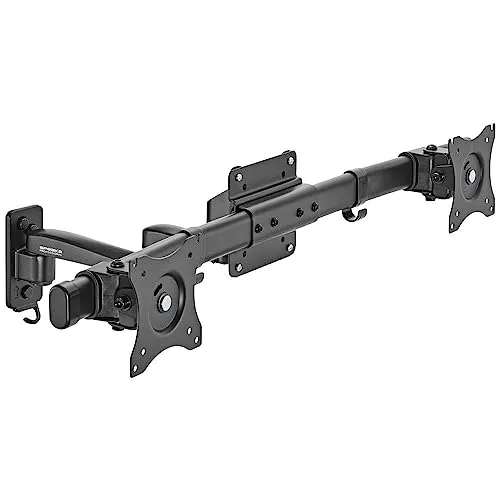 SpeaKa Professional SP-TVM-512 2fach Monitor-Wandhalterung - Büroeinrichtung mit modularer, vollbeweglicher TV-Wandhalterung für maximale Betrachtungsflexibilität und einfache Installation.