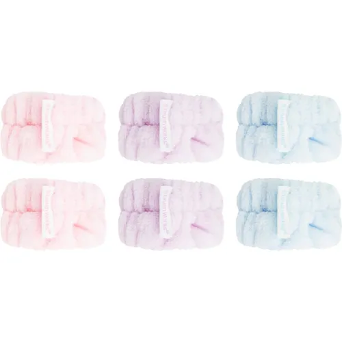 Brushworks Pastel Microfibre Wrist Wash Bands wasserabsorbierende Armbänder zum Waschen des Gesichts 6 St.