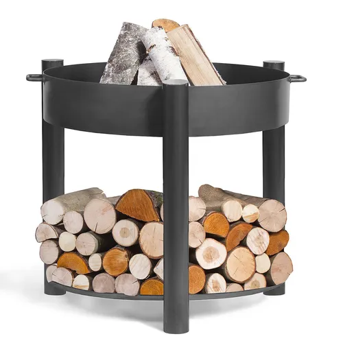 Feuerschale hoch MONTANA 70 cm - Handgemachte Naturstahl Feuerschale, stabil und vielseitig als Grill oder Wärmequelle einsetzbar