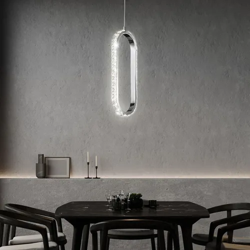 WOFI Kristall Pendelleuchte dimmbar LED, Höhenverstellbar von Wofi