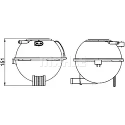 Mahle Ausgleichsbehälter, Kühlmittel BEHR CRT 22 000S