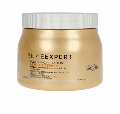 L'Oreal Professionnel ABSOLUT REPAIR GOLD Haarkur 500ml - Haarkuren für strapaziertes Haar, repariert intensiv und verleiht strahlenden Glanz mit der goldenen Maske.