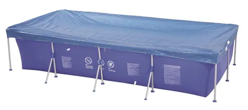 Avenli Abdeckung Abdeckplane Folie grau Plane rechteckig Frame Pool 394 x 207 cm