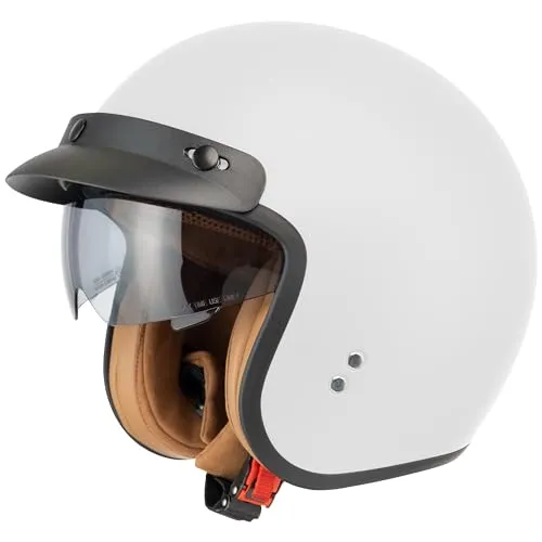 Jethelm mit Visier by BS Way: ECE-zertifizierter Motorradhelm für Herren und Damen