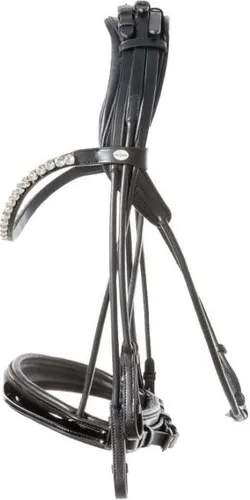 Kandare FLEUR schwed.- rundgenäht in schwarz von Kavalkade