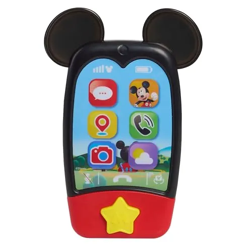 Disney Jr. Micky Maus Clubhaus 15 cm Handy mit Licht und Sound, Rollenspiel-Telefon für Kinder, Reisespielzeug für Kinder ab 3 Jahren von Just Play