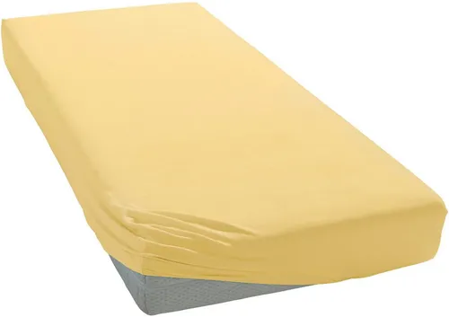 Spannbettlaken BELLANA für Topper – beige (weizen) - Bettwäsche aus 100% Baumwolle, perfekt für Topper-Matratzen bis 10 cm Höhe. Pflegeleicht, bügelfrei und waschbar bis 60°C – für optimalen Schlafkomfort.
