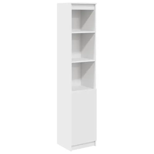 vidaXL Highboard Weiß 37,5x35x180 cm - Elegantes Highboard aus Holzwerkstoff mit 5 Regalböden für vielseitigen Stauraum. Ideal für Schlafzimmer, Flur oder Küche, pflegeleicht und feuchtigkeitsbeständig.