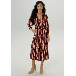 Aniston SELECTED Jerseykleid in femininer Wickel-Optik in beige von Aniston