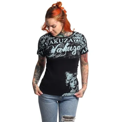 Yakuza Damen Catz Urban Crew Neck T-Shirt von Yakuza
