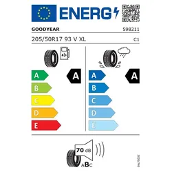 GOODYEAR EffiGrip Performance 2 XL 205/50VR17 - Universalreifen mit hervorragendem Grip und Kraftstoffeffizienz, ideal für sicheres Fahren bei allen Wetterbedingungen.