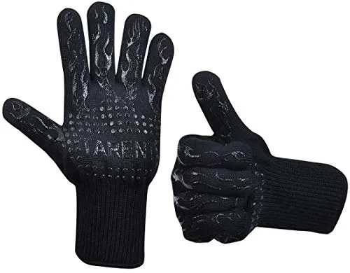 Grillhandschuhe – hitzebeständig bis zu 500°C, 1 Paar, Hochwertige extra lange Ofenhandschuhe, Topfhandschuhe, Backhandschuhe, von Tarent