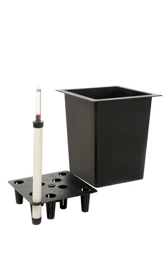 VIVANNO Pflanzeinsatz mit Bewässerungsset 39x39x32 cm - Praktischer Pflanzeinsatz für Blumenkübel, mit integriertem Bewässerungsset für optimale Pflanzenversorgung. Ideal für Innen- und Außenbereich.