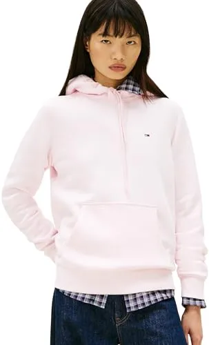 Tommy Jeans Damen TJW REG S Flag Hoodie DW0DW19958 Pullover Hoodie, PINK (Light Pink), M, Rosa (Hellrosa), M