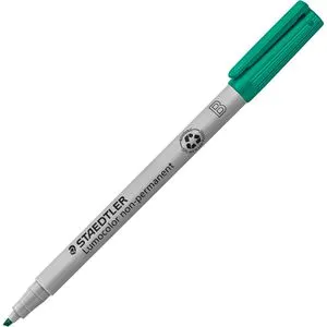 Staedtler 312-5 Feinschreiber Lumocolor - OHP-Marker, non-permanent in grün, präzise Strichstärke von 1,0 bis 2,5 mm