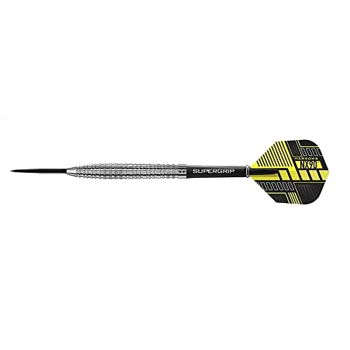 Harrows NX90 90% Tungsten Darts | Darts-Set mit Stahlspitze| 21g, 22g, 23g, 24g, 25g & 26g | Enthält Supergrip-Schäfte und 100-Mikron-NX90-Flüge