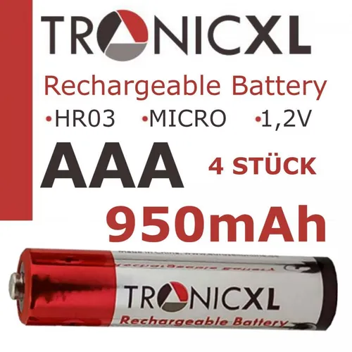 950mah Wiederaufladbare AAA Batterie von TronicXL