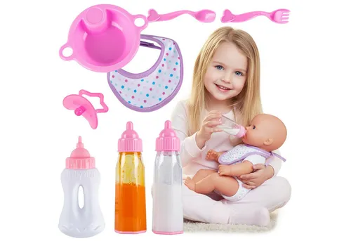 Kinderplay Dolls & Strollers Puppen Schnuller Fütter-Set für Puppen – Magische Flaschen – Rollenspiel, (Set)