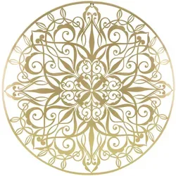Art for the Home Metallkunst, Gold, Rund, 80 cm - Luxuriöse Mandala-Wanddeko - Nussknacker: Verleihen Sie Ihrem Zuhause mit dieser beeindruckenden Mandala-Wanddekoration (80 cm Durchmesser) einen Hauch von Luxus und Harmonie.