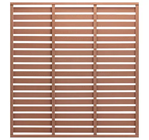 furnicato Zaun Zaunplatte WPC 180x180 cm Braun, (1-St)