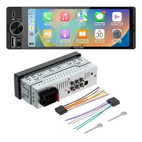 Krüger&Matz KM2016 1DIN CarPlay/Android Auto Autoradio