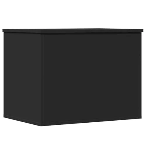 vidaXL Spielzeugkiste mit Stauraum, Schwarz - Aufbewahrungsbox für Wohnzimmer, ideal zum Organisieren von Spielsachen und mehr. Mit langlebigem Holzwerkstoff und sanftem Deckelmechanismus.