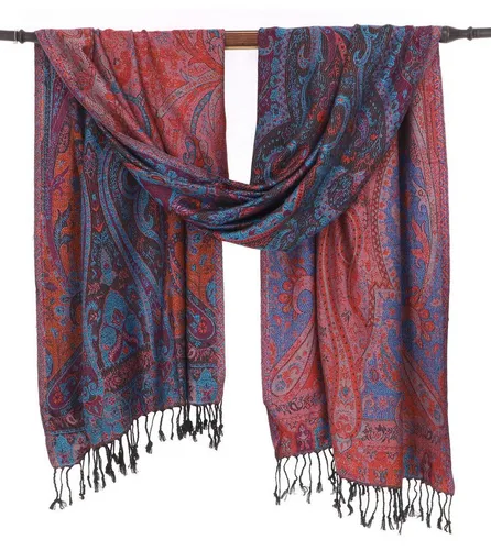 Guru-Shop Halstuch Indischer Schal, Stola mit Paisley Muster,..