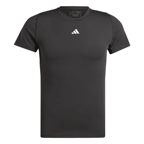 adidas Performance Techfit Aeroready T-Shirt schwarz M - Hochwertiges T-Shirt aus Polyester für optimale Atmungsaktivität, ideal für Sport und Training.