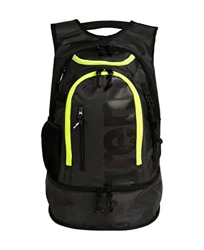 arena Fastpack 3.0 Rucksack - Taschen für Schwimmer, 40-Liter Rucksack aus wasserabweisendem Stoff mit separatem Fach für nasse Kleidung und Schuhen, ideal für Sport und Reisen.