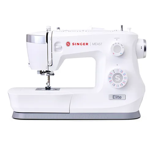 Singer Nähmaschine Elite ME457 - Nähmaschine für präzises Nähen, ideal für kreative Projekte und Hobby-Schneider. Hohe Benutzerfreundlichkeit und vielseitige Funktionen!