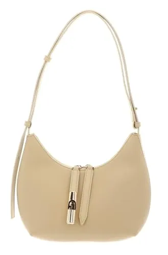 Furla Goccia Schultertasche in Hellgelb - MODERNES DESIGN — Die Furla Goccia Schultertasche überzeugt mit ihrem minimalistischen Stil und goldfarbenen Details. OPTIMALE ORDNUNG — Mit Hauptfach, Einschub- und Zipperfach für eine sichere Aufbewahrung. TRAGEKOMFORT — Verstellbarer Henkel für individuellen Komfort.