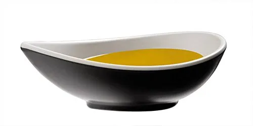 APS 84131 Schale HALFTONE, 14 x 8 cm, Höhe 4,5 cm, Melamin, schwarz/weiß