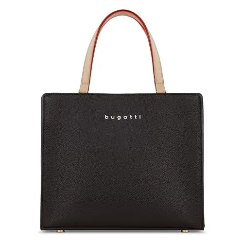 bugatti Ella Mini Tote Bag - Stilvolle Damen-Kunstledertasche in Dunkelbraun - Damen-Shopper mit perfekter Größe (23x8,5x19,5 cm) und abnehmbarem Schultergurt. Ideal für elegante Auftritte und bietet ausreichend Platz für Essentials.
