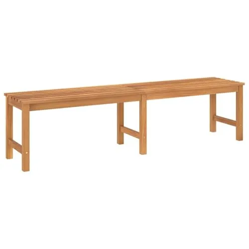 vidaXL Teak Massiv Gartenbank 180cm - Bänke aus hochwertigem, witterungsbeständigem Teakholz, ideal für langlebige und stilvolle Gartenmöbel in deinem Außenbereich.