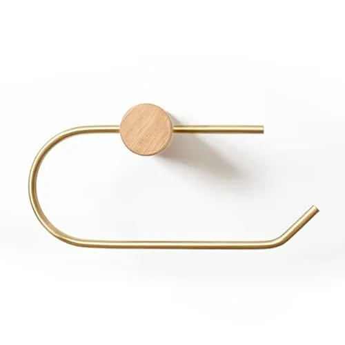 anaan Loft klopapierhalter Holz Handtuchhalter Toilettenpapierhalter ohne Bohren Selbstklebend oder zur Wandmontage Türhandtuchhalter WC Rollenhalter Toilettenrollenhalter für Bad Minimal Design