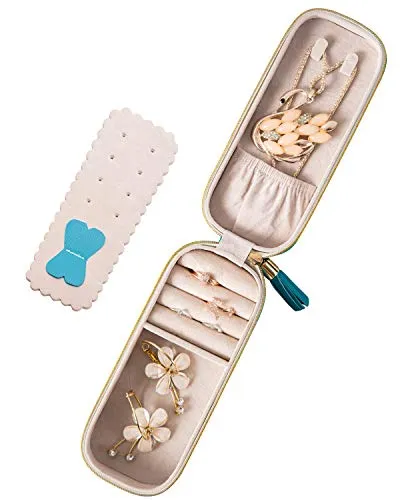 SANQIANWAN PU-Leder Klein Schmuckkästchen Schmuckkästchen Damen Schmuckkoffer Reise Schmuckaufbewahrung Schmuckbox Damen Schmuckschatulle für Ringe,Ohrringe,Halskette,Armbanduhr