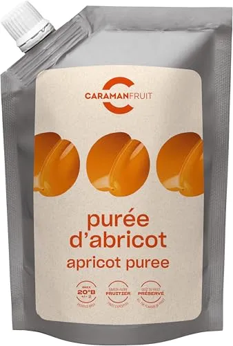 Caramanfruit Aprikosen-Frucht-Püree - 2x 1kg - angenehm süßes französisches Marillen-Püree, frei von Farb- und Konservierungsstoffen, zur Herstellung von Sorbet, Eis, Gelee, Kuchen, als Dessert
