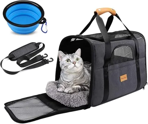 Morpilot Katzentransportbox für große Katzen und Welpen bis 7kg