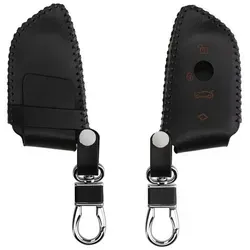 kwmobile Schlüsseltasche Hülle für BMW 3-Tasten Smart Key Autoschlüssel Tasche (1-tlg), Autoschlüssel Schlüsselhülle - Schlüssel Cover aus Leder schwarz