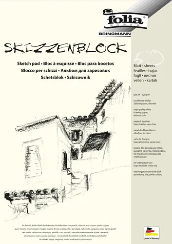 folia Skizzenblock DIN A4 120 g/qm 50 Blatt