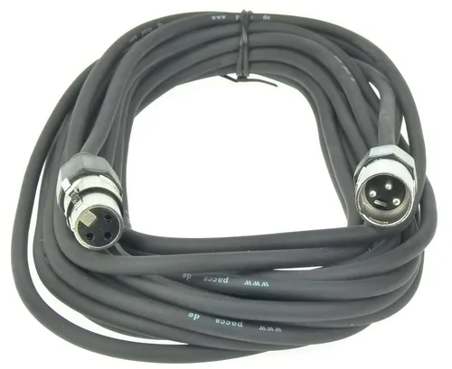 m Mikrofonkabel PACCS Schwarz XLR 3 pol polig DMX Mikrofon Kabel Patchkabel 10