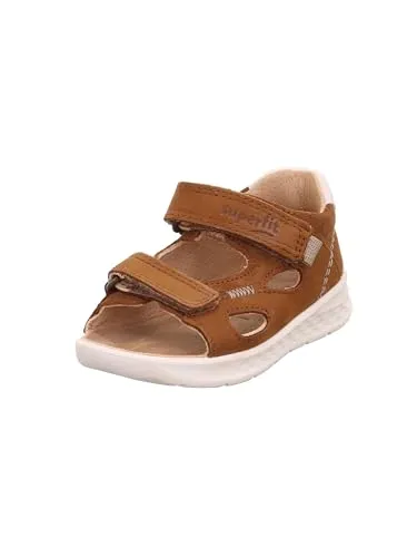 Superfit Lagoon Sandale, BRAUN/BEIGE 3010, 23 EU - Sandalen für Mädchen mit flexibler Laufsohle und hochwertigem Leder-Obermaterial, ideal für aktives Spielen und bequemes Tragen dank wechselbarer Einlegesohle und praktischem Doppelklettverschluss.